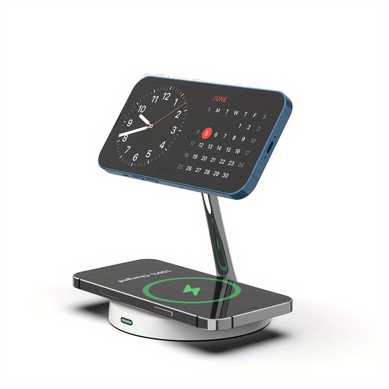 TIMESS-4 In 1 Magnetic Wireless Charger Station For IPhone15 14 13 Airpods 3/2/Pro, With Night Light For IWatch Series9/ 8/7/6/SE, Wireless Charging Station For Multiple Devices - KHOY