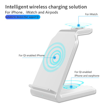 TIMESS-Charger Station For IPhone Multiple Devices, 3 In 1 Fast Wireless Charger Stand Dock Stand For IPhone 15 14 13 12 11 Pro X XS 8 Plus, For IWatch Series 9 8 7 6 SE 5 4 3 2 & For AirPods 3/2/Pro - KHOY