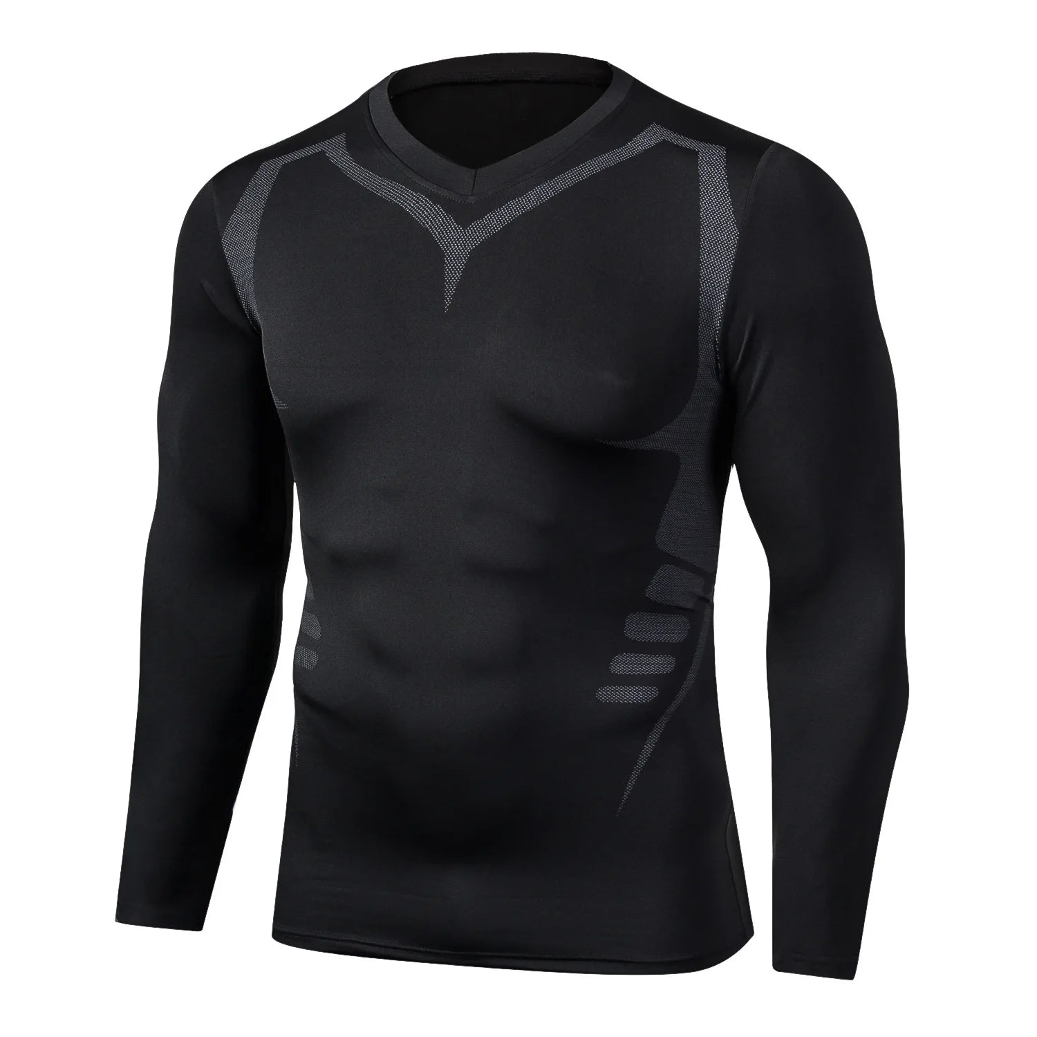 Men's T-shirt Men Running Sport T Shirt Men Compression Fitness Tops Tee Quick DryTight Training Gym Sport Running Shirts Jersey - KHOY