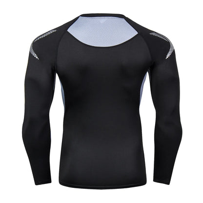 Men's T-shirt Men Running Sport T Shirt Men Compression Fitness Tops Tee Quick DryTight Training Gym Sport Running Shirts Jersey - KHOY