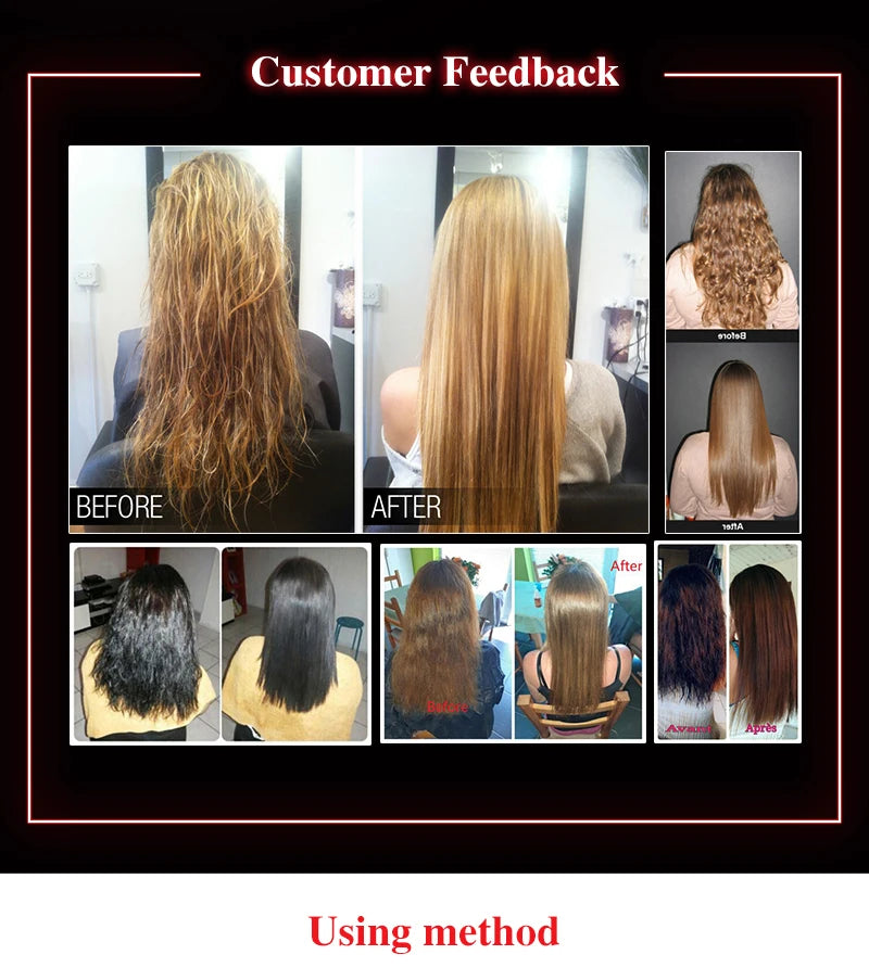 Hair Care 2pcs 500ml Keravit 5% Formalin Brazilian Keratin Moisturizing Treatment for Straightening Cream Repair Hair Smooth - KHOY