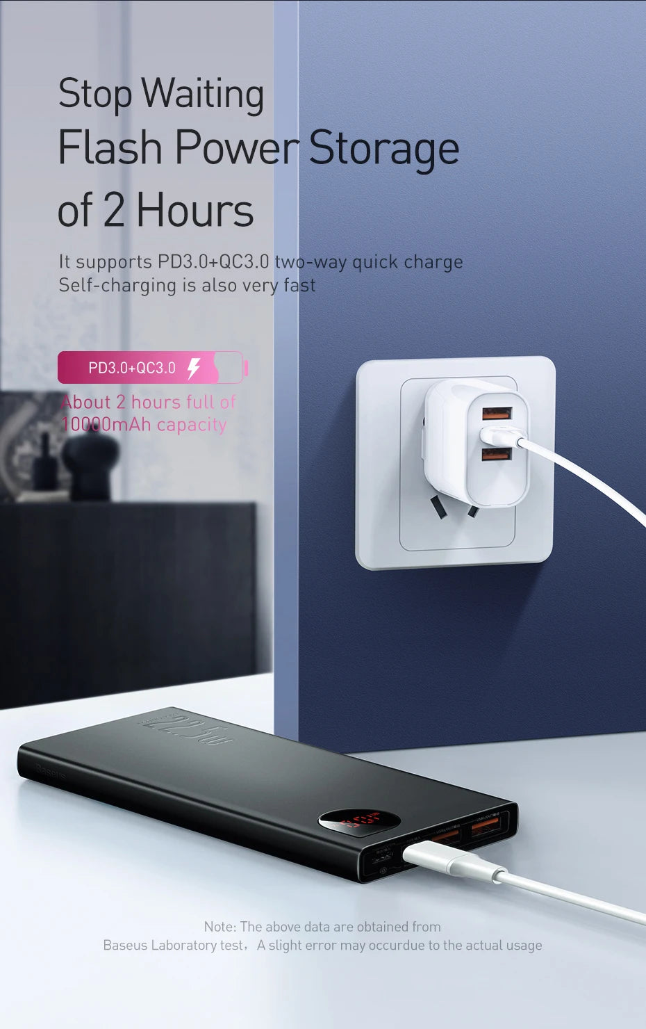 Baseus Power Bank 10000mAh 20000mAh 22.5W Fast Charging Powerbank Portable External Battery For iPhone 16 15 14 12 13 Pro Max - KHOY