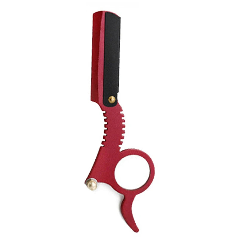 Barber Manual Razor Straight Edge Haircut Beard Eyebrow Shaver Men Depilation Razor Hairdresser Trimming Blades Replaceable - KHOY