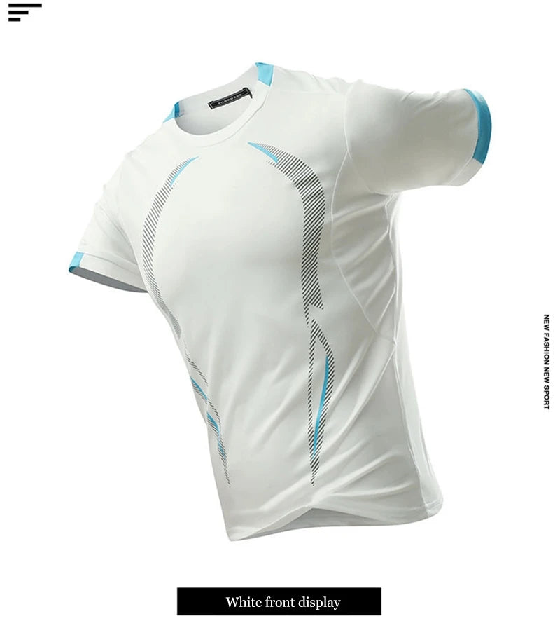 Men New Compression Shirt Men Fitness Gym Super Hero Sport Running T-Shirt Fitness Training Breathable Quick Dry Short Sleeve - KHOY