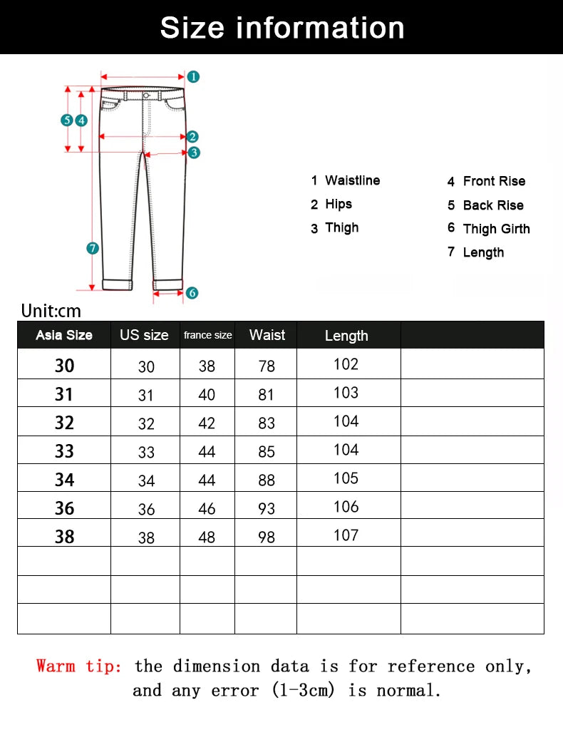 New Men Classic Jeans Jean Homme Pantalones Hombre Men Mannen Soft Black Biker Masculino Denim Overalls Mens Pants Size 32-38 - KHOY