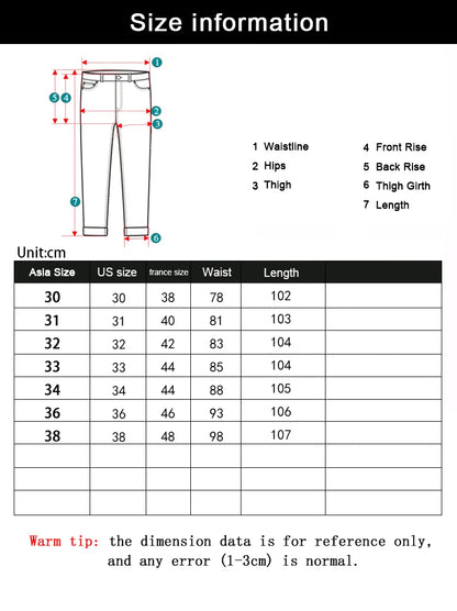 New Men Classic Jeans Jean Homme Pantalones Hombre Men Mannen Soft Black Biker Masculino Denim Overalls Mens Pants Size 32-38 - KHOY