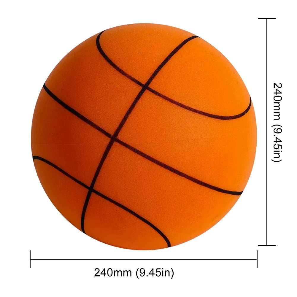 Kids Indoor Silent Basketball Ball 21/18cm High-Resilience Foam Silent Basketball Lightweight Small Basketball Basket Sports Toy - KHOY