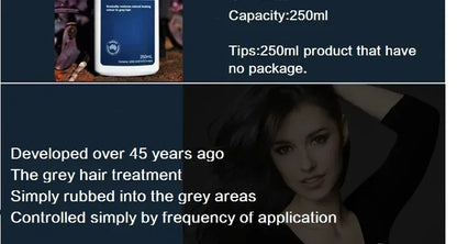 250ml Restoria Discreet Colour Restoring Cream,Grey Hair Treatment Reduce Grey Hair Care - Suitable for Men Women Shampoo - KHOY