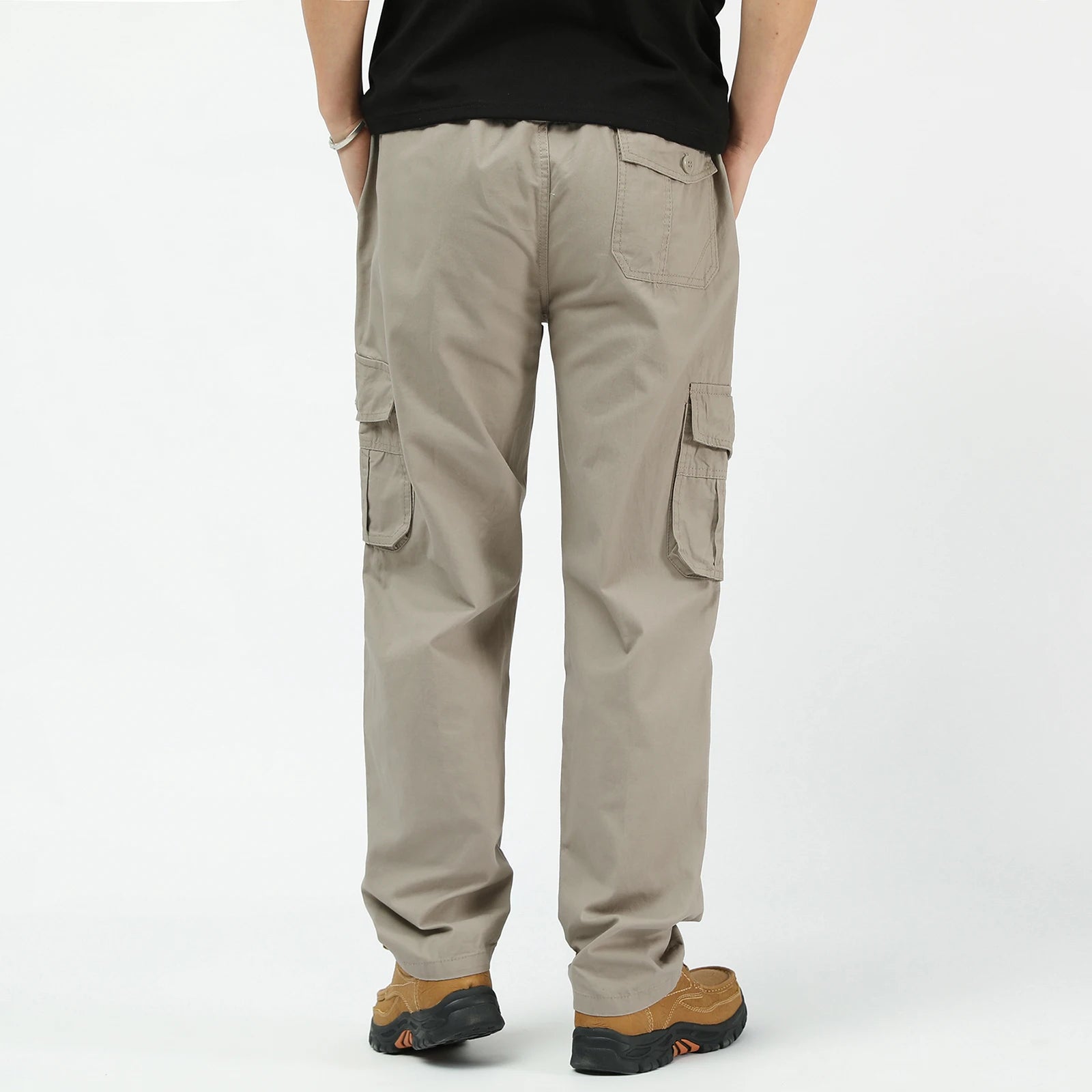 Mens Cargo Pants Cotton Casual Pants Summer Spring Cotton Work Wear Climbing Joggers Sweatpants Hombre Autumn Trousers - KHOY