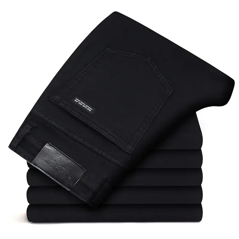 Men Classic Advanced Fashion Brand Jeans Jean Homme Man Soft Stretch Black Biker Masculino Denim Trousers Mens Pants Overalls - KHOY