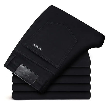 Men Classic Advanced Fashion Brand Jeans Jean Homme Man Soft Stretch Black Biker Masculino Denim Trousers Mens Pants Overalls - KHOY