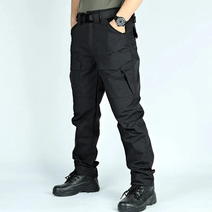 Men's Cargo Pants Multi-Pocket Work Trousers Casual Outdoor Hiking Military Tactical Pants Wear-Resisting Splash-proof Trousers - KHOY