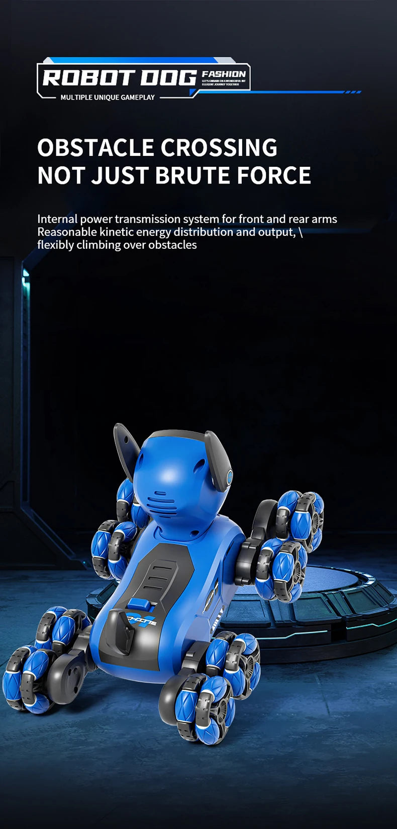 Remote control car Small Eight Wheel Gesture Sensing Multi functional Voice Interaction RC Stunt Machine Dog Q200 Children Toys - KHOY