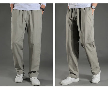 Men's Cargo Pants Summer 100% Cotton Work Wear New in Large Size 6XL Casual Climbing Joggers Sweatpants Hombre Autumn Trousers - KHOY