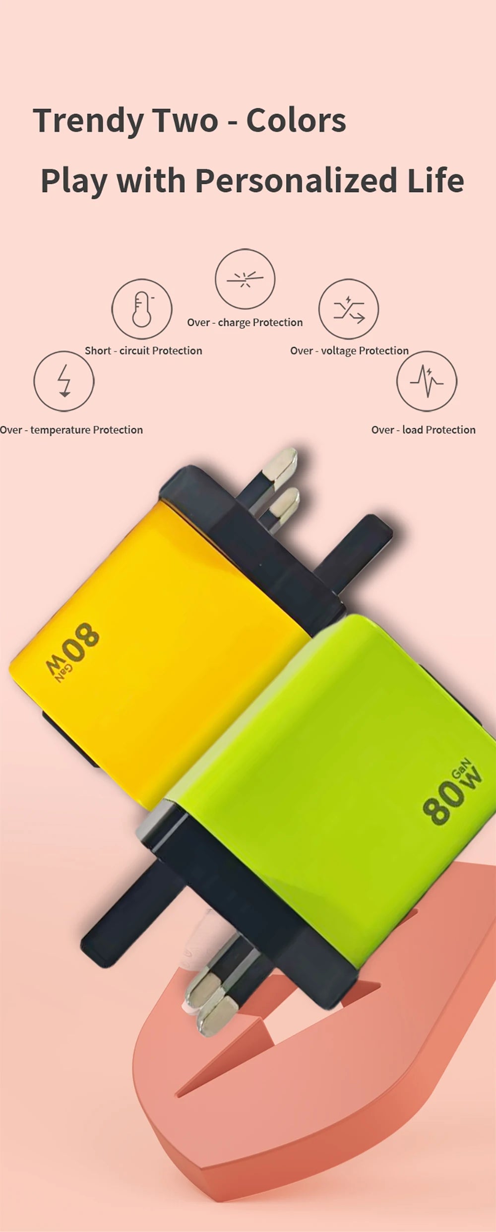 80W Super Fast Charge Type C USB Phone Charger With Telescopic USB C Cable For Iphone 16 15 Samsung Laptop With Light - KHOY