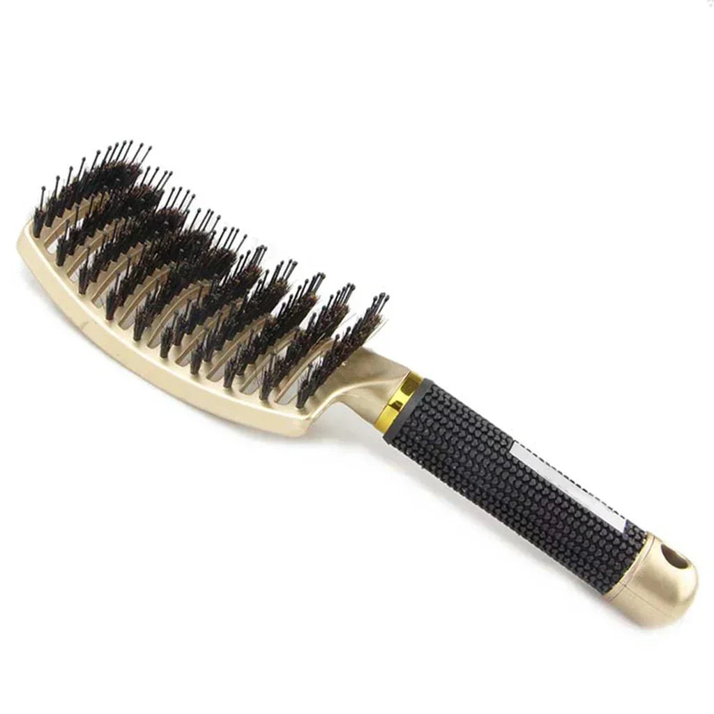 Hair Brush Scalp Massage Comb Hairbrush Boar Bristle Nylon Women Wet Curly Detangle Hair Brush Salon Hairdressing Styling Tool - KHOY
