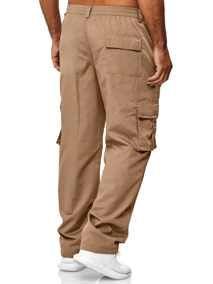 Men's Cargo Pants Outdoor Work Trousers Summer Casual Multi-Pocket Long Trousers Durable Breathable Sweatpants Hiking Pants - KHOY