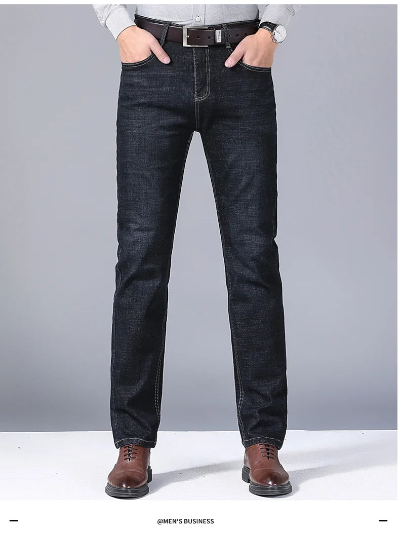 New Men Classic Jeans Jean Homme Pantalones Hombre Men Mannen Soft Black Biker Masculino Denim Overalls Mens Pants Size 32-38 - KHOY