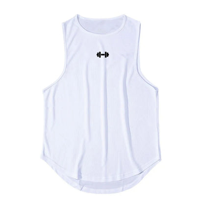 Summer Men's Gym Tank Top Fitness Training Clothing Quick-drying Loose Bodybuilding Sleeveless Shirt Men Fashion Basketball Vest - KHOY
