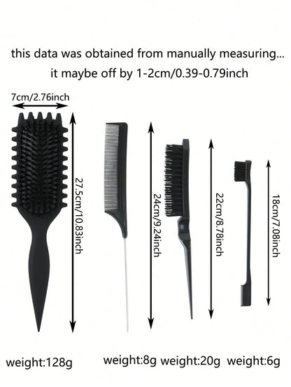 Curly Hair Styling Brush Curl Hair Brush for Combing and Shaping Men's and Women's Curls Reduce Pulling Tools - KHOY
