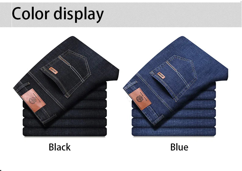 New Men Classic Jeans Jean Homme Pantalones Hombre Men Mannen Soft Black Biker Masculino Denim Overalls Mens Pants Size 32-38 - KHOY