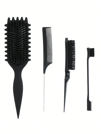 Curly Hair Styling Brush Curl Hair Brush for Combing and Shaping Men's and Women's Curls Reduce Pulling Tools - KHOY