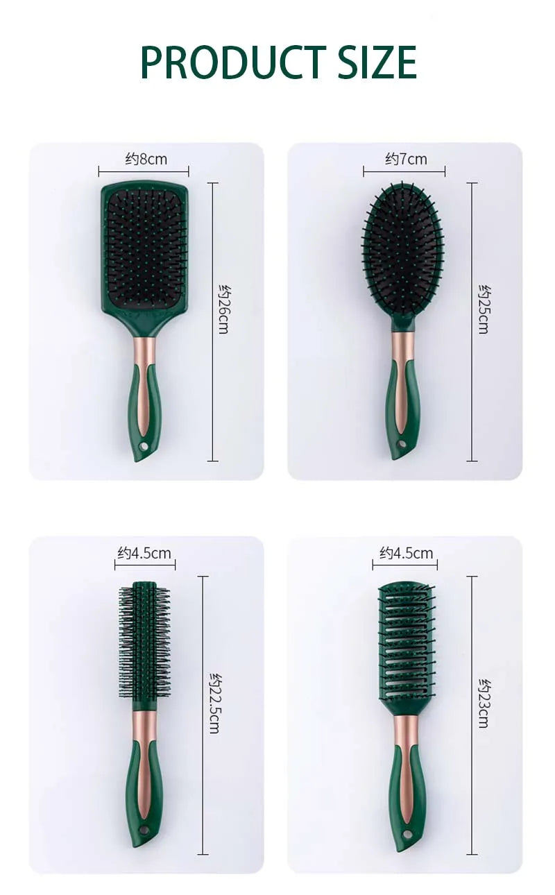 Hair Massage Air Cushion Comb Brush Scalp Hairbrush Detangle Anti Static Salon Hairdressing Styling Tool For Straight Curl Hair - KHOY
