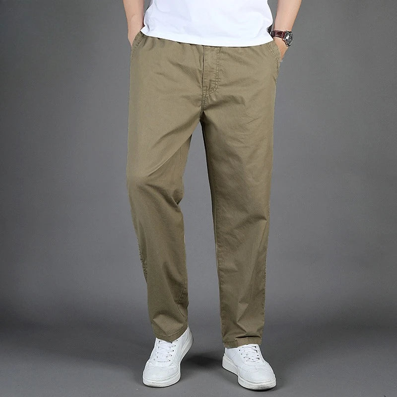 Men's Cargo Pants Summer 100% Cotton Work Wear New in Large Size 6XL Casual Climbing Joggers Sweatpants Hombre Autumn Trousers - KHOY