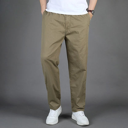 Men's Cargo Pants Summer 100% Cotton Work Wear New in Large Size 6XL Casual Climbing Joggers Sweatpants Hombre Autumn Trousers - KHOY