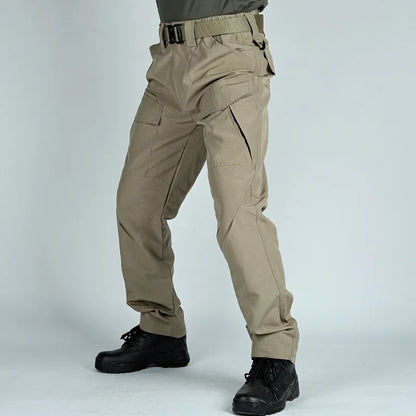 Men's Cargo Pants Multi-Pocket Work Trousers Casual Outdoor Hiking Military Tactical Pants Wear-Resisting Splash-proof Trousers - KHOY