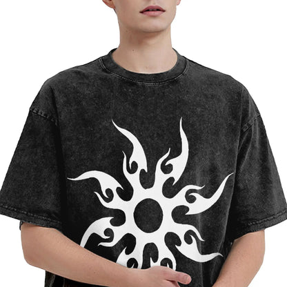 Oversized Washed T-Shirt Forsakens Cotton T-Shirts Meme Trendy Cool Tshirt for Men Beach Y2K Retro Casual Tees - KHOY