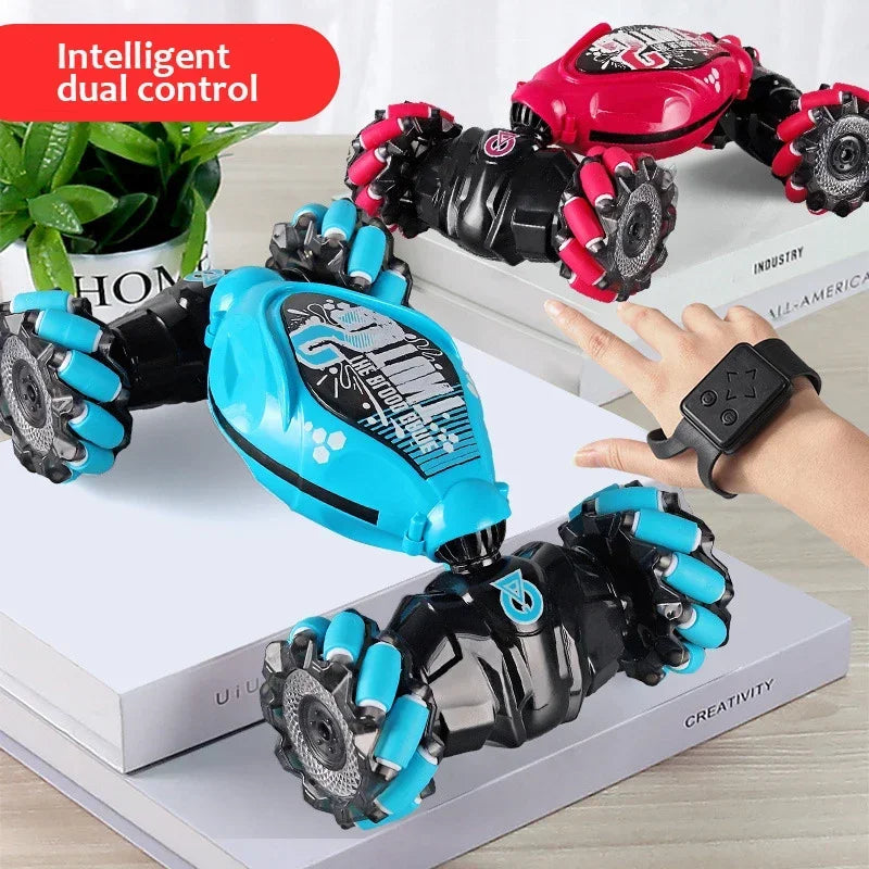 New 4WD RC Car Climbing Stunt LED Electric Cars Gesture Induction Deformation Twist Remote Controlled Car Electronic Toys Gifts - KHOY