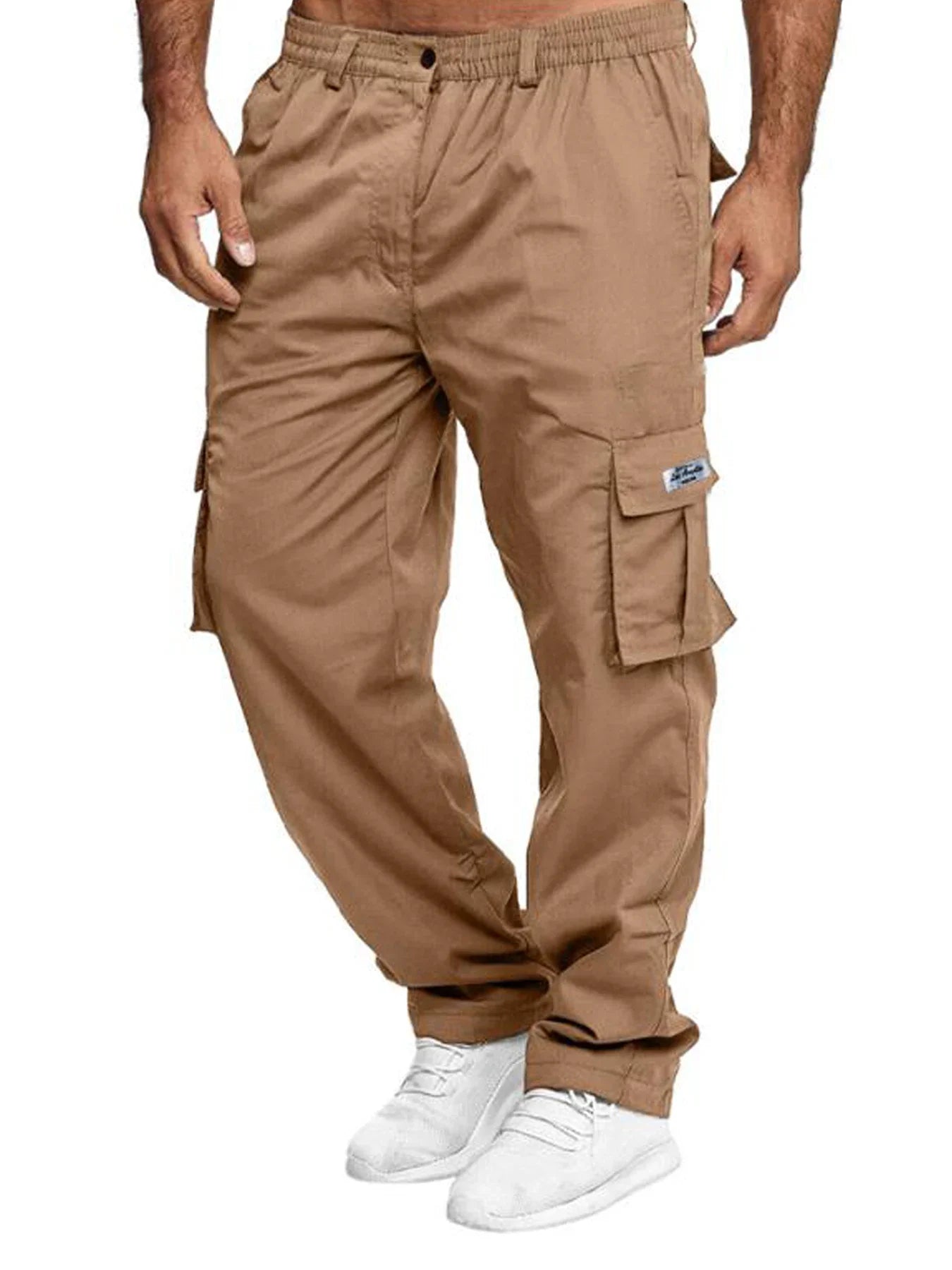 Men's Cargo Pants Outdoor Work Trousers Summer Casual Multi-Pocket Long Trousers Durable Breathable Sweatpants Hiking Pants - KHOY