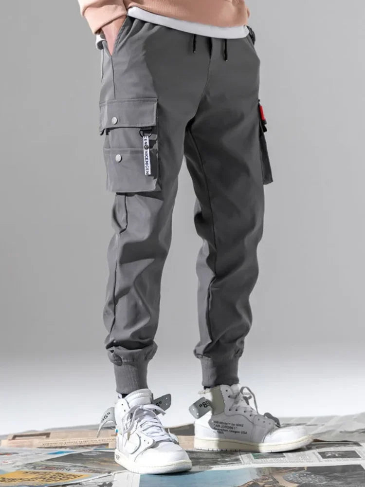 Men Cargo Tactical Pants Work Combat Multi-pockets Casual Training Trousers Overalls Clothing Joggers Hiking Mens Cargo Pant 1PC - KHOY
