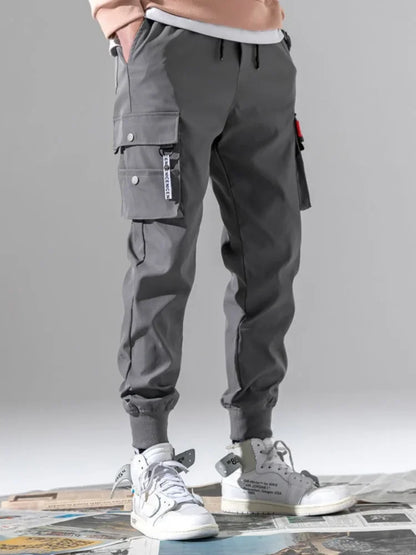 Men Cargo Tactical Pants Work Combat Multi-pockets Casual Training Trousers Overalls Clothing Joggers Hiking Mens Cargo Pant 1PC - KHOY