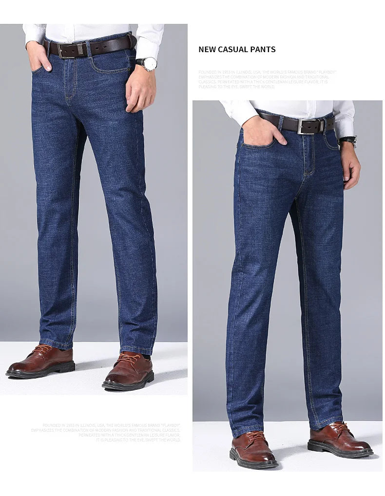 New Men Classic Jeans Jean Homme Pantalones Hombre Men Mannen Soft Black Biker Masculino Denim Overalls Mens Pants Size 32-38 - KHOY