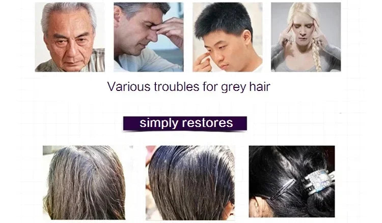 250ml Restoria Discreet Colour Restoring Cream,Grey Hair Treatment Reduce Grey Hair Care - Suitable for Men Women Shampoo - KHOY