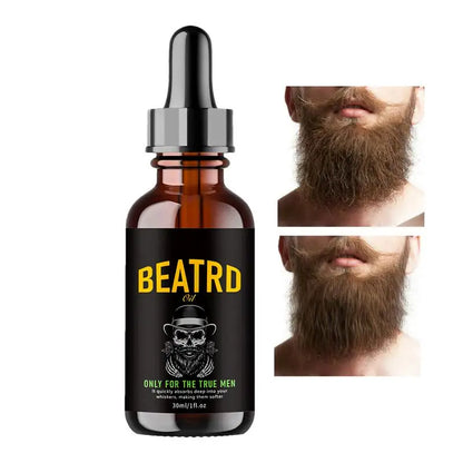 Beard Oil Enhance Mustache Nourishing Smooth Longer Thicker Regrowth Shine Strengthens Moisturizing Beard Growth Oil for Men - KHOY
