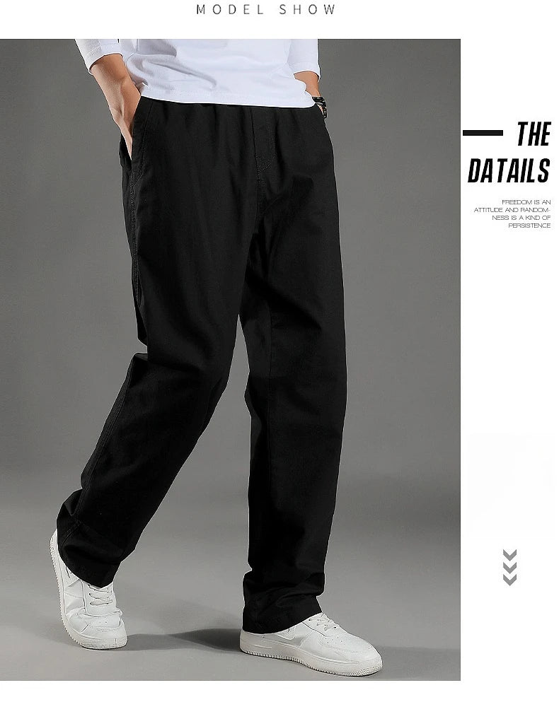 Men's Cargo Pants Summer 100% Cotton Work Wear New in Large Size 6XL Casual Climbing Joggers Sweatpants Hombre Autumn Trousers - KHOY