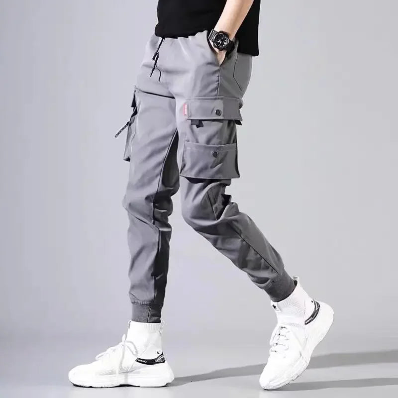 Men Cargo Tactical Pants Work Combat Multi-pockets Casual Training Trousers Overalls Clothing Joggers Hiking Mens Cargo Pant 1PC - KHOY