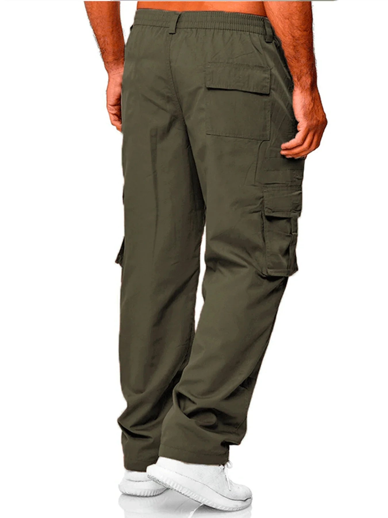 Men's Cargo Pants Outdoor Work Trousers Summer Casual Multi-Pocket Long Trousers Durable Breathable Sweatpants Hiking Pants - KHOY