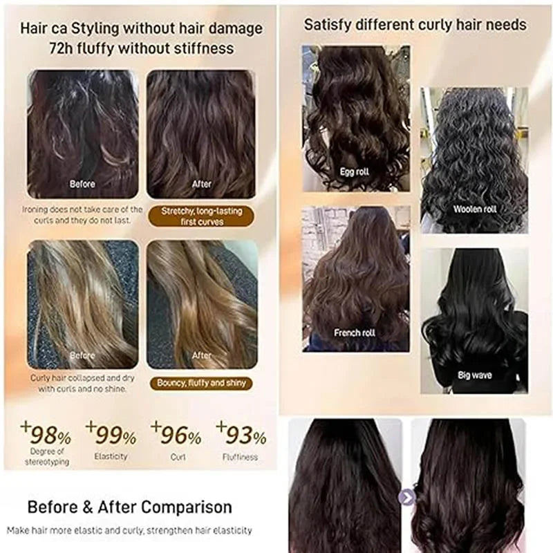 Moisturizing Elastic Long Lasting Styling Cream Curly Hair Elastic Curl Enhancers Repair and Nourish Hair Styling Cream - KHOY