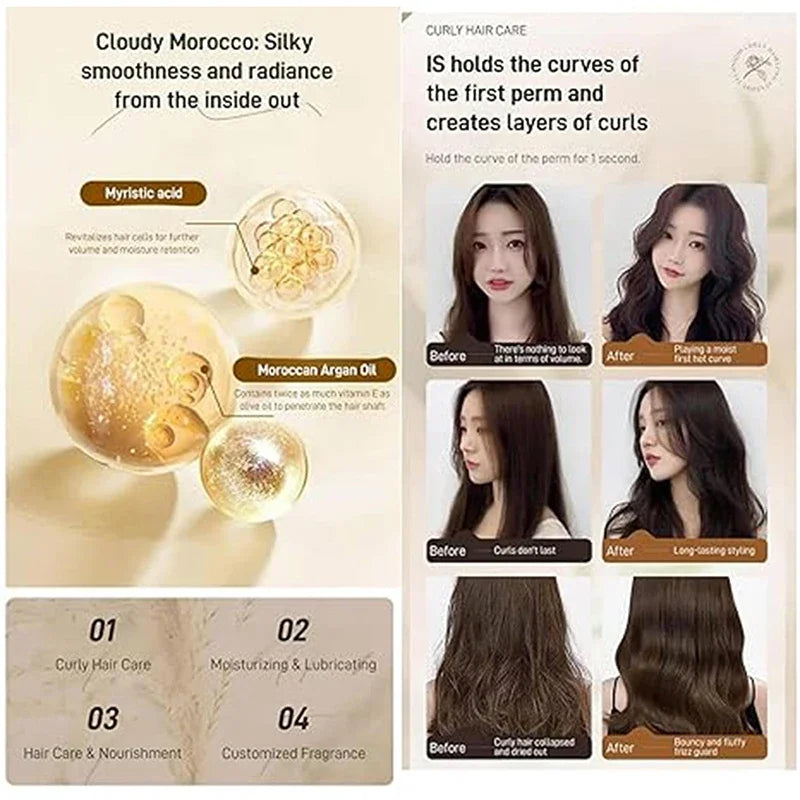 Moisturizing Elastic Long Lasting Styling Cream Curly Hair Elastic Curl Enhancers Repair and Nourish Hair Styling Cream - KHOY