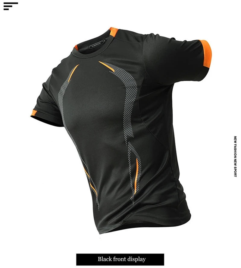 Men New Compression Shirt Men Fitness Gym Super Hero Sport Running T-Shirt Fitness Training Breathable Quick Dry Short Sleeve - KHOY
