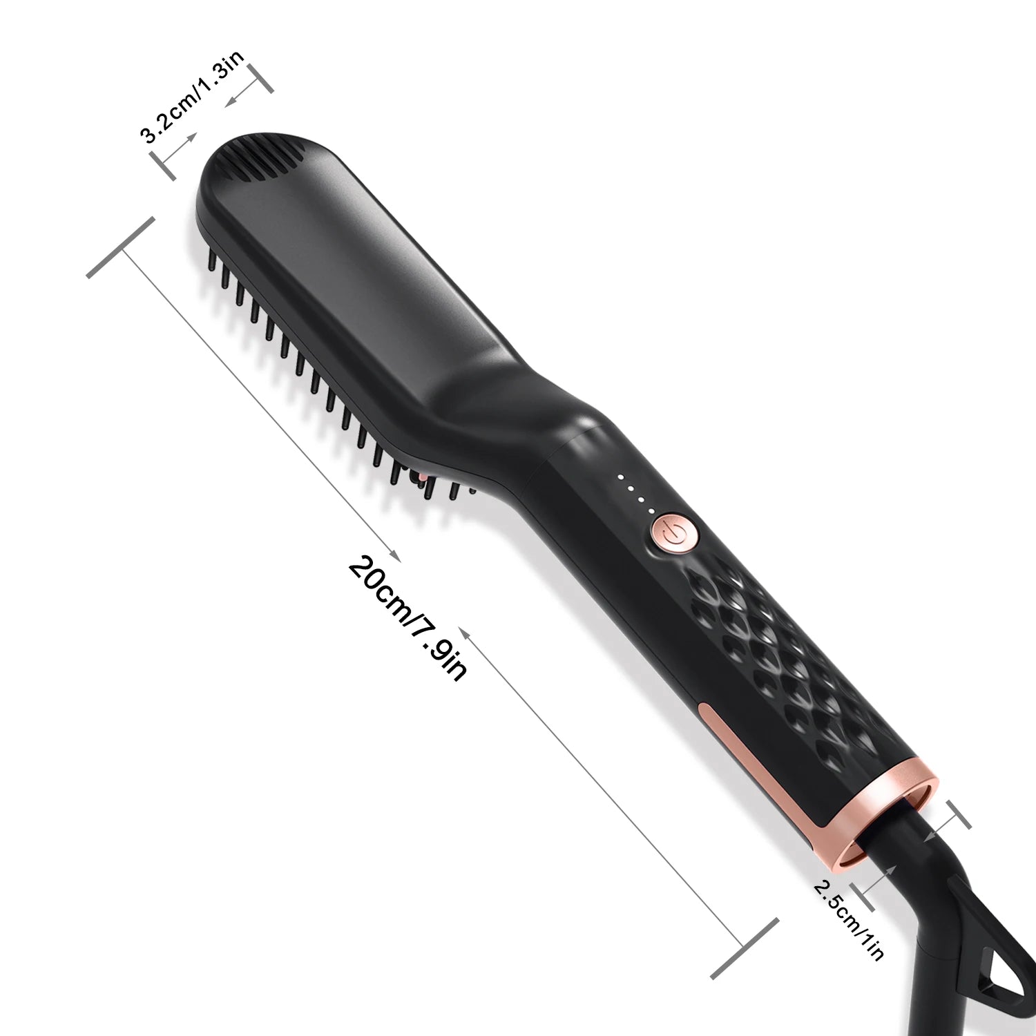 Hot Comb Straightener Heating Comb For Men Beard Electric Negative Ion Hair Straightening Brush Wet Dry Use Quick Hair Styler - KHOY