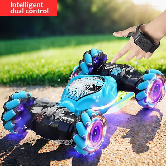New 4WD RC Car Climbing Stunt LED Electric Cars Gesture Induction Deformation Twist Remote Controlled Car Electronic Toys Gifts - KHOY