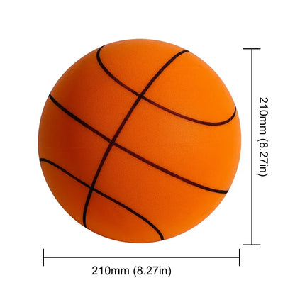 Kids Indoor Silent Basketball Ball 21/18cm High-Resilience Foam Silent Basketball Lightweight Small Basketball Basket Sports Toy - KHOY