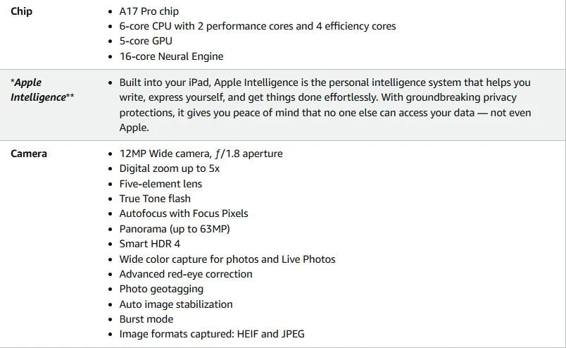 IPad Mini 7 A17 Pro 8.3Inch 128G/256G/512G WiFi Cellular Touch ID,eSIM, Original 6-core CPU 5-core GPU 16-core Neural Engine. - KHOY