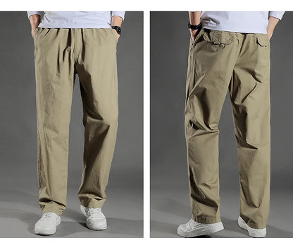 Men's Cargo Pants Summer 100% Cotton Work Wear New in Large Size 6XL Casual Climbing Joggers Sweatpants Hombre Autumn Trousers - KHOY