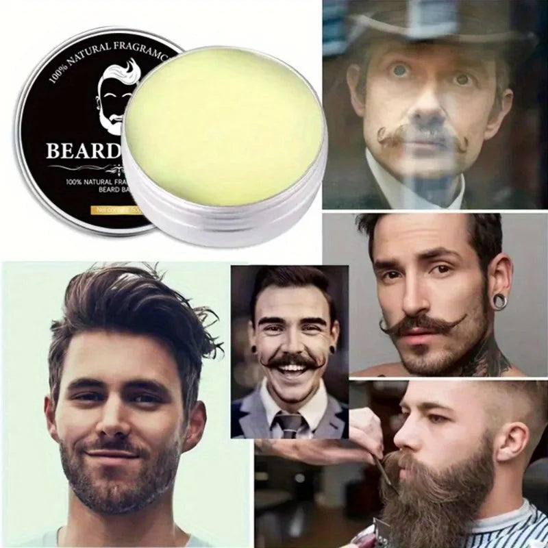 Beard Cream for Men,Moisturizing & Styling,No Rinse Care Cream,Beard Oil, Beard Styling Cream,Anti-Frizz,Softens &Tames Hair - KHOY